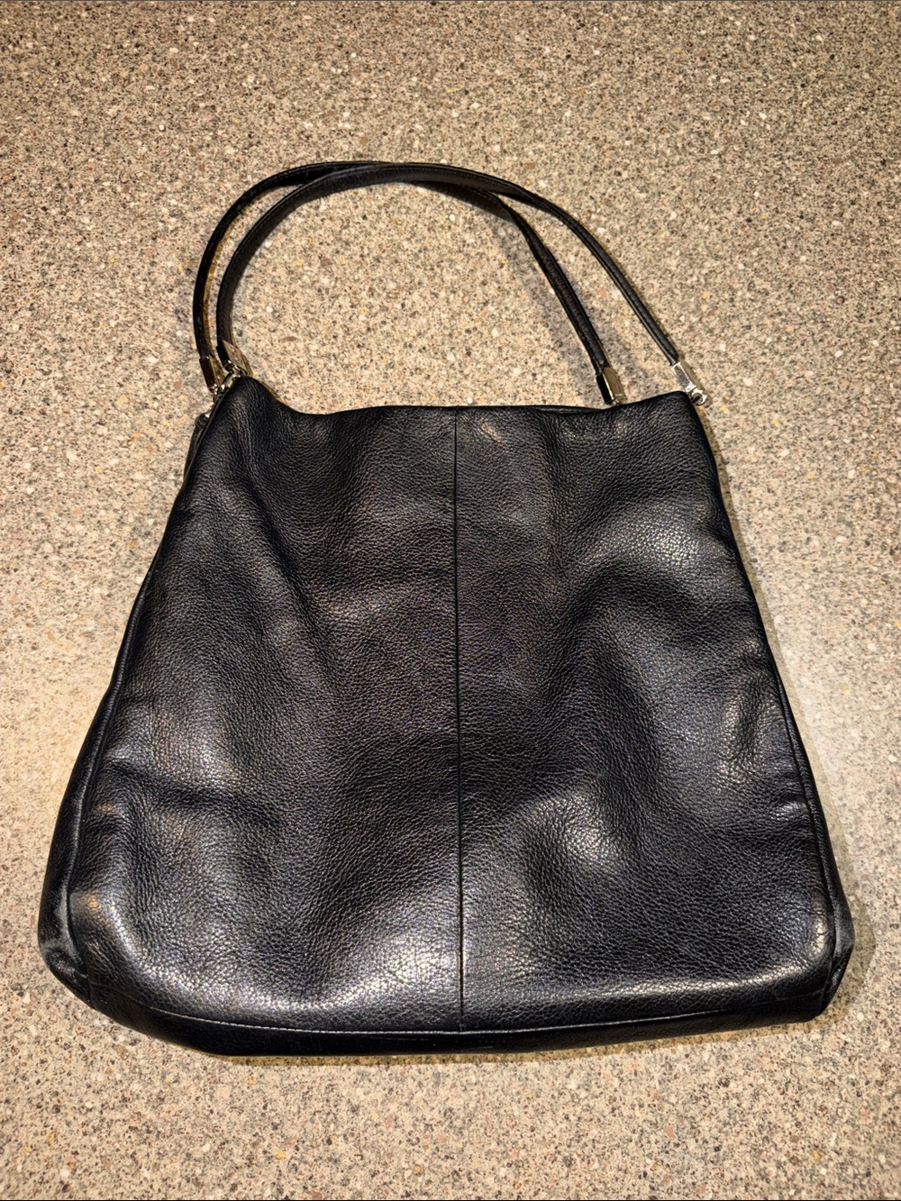 Coach Madison Phoebe Black Leather Pebbled Hobo